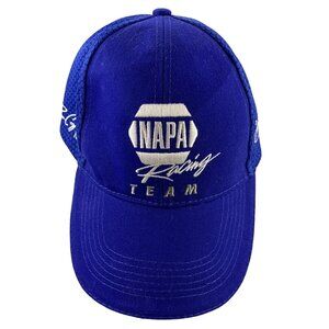 NAPA Racing Team Adjustable Blue Baseball Cap Embroidered Logos NASCAR IndyCar